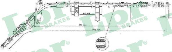 LPR C0374B - Трос, гальмівна система autocars.com.ua