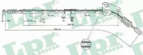 LPR C0375B - Трос, гальмівна система autocars.com.ua