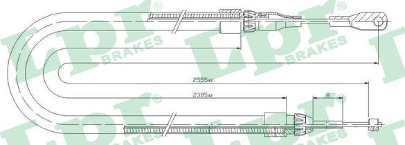 LPR C0399B - Тросик, cтояночный тормоз avtokuzovplus.com.ua