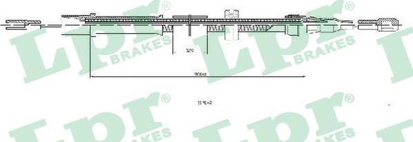 LPR C0455B - Трос, гальмівна система autocars.com.ua