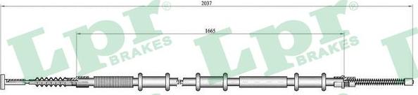 LPR C0470B - Трос, гальмівна система autocars.com.ua