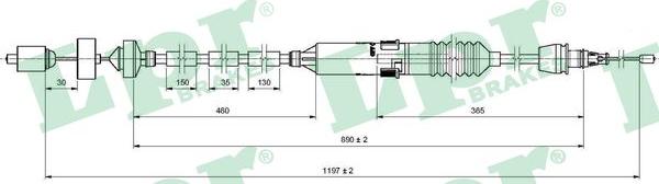 LPR C0471C - Трос, управління зчепленням autocars.com.ua