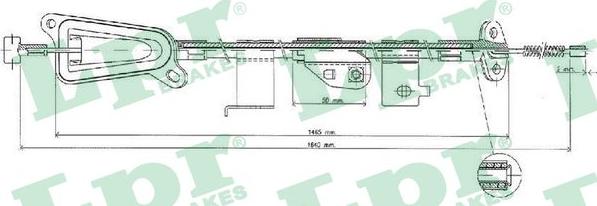 LPR C0482B - Трос, гальмівна система autocars.com.ua