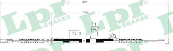 LPR C0495B - Трос, гальмівна система autocars.com.ua
