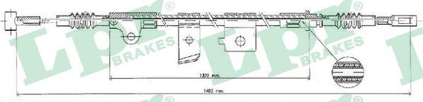 LPR C0496B - Трос, гальмівна система autocars.com.ua