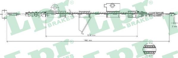 LPR C0512B - Тросик, cтояночный тормоз autodnr.net