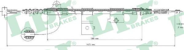 LPR C0513B - Тросик, cтояночный тормоз autodnr.net