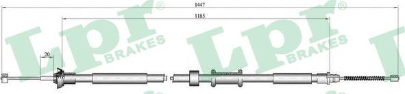LPR C0517B - Трос, гальмівна система autocars.com.ua