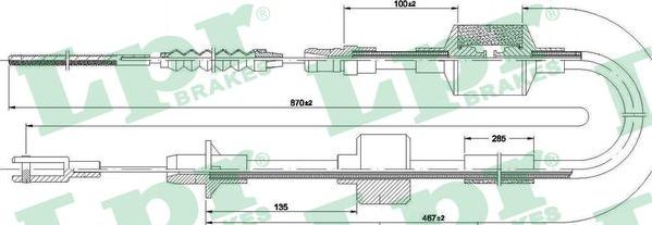 LPR C0520C - Трос, управління зчепленням autocars.com.ua