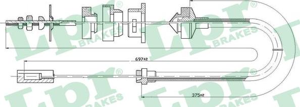 LPR C0523C - Трос, управління зчепленням autocars.com.ua