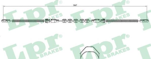 LPR C0530B - Трос, гальмівна система autocars.com.ua