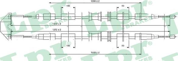 LPR C0542B - Трос, гальмівна система autocars.com.ua