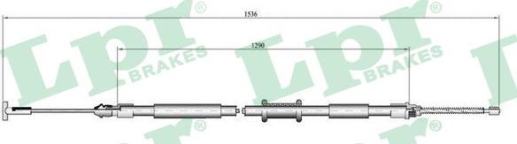LPR C0601B - Трос, гальмівна система autocars.com.ua