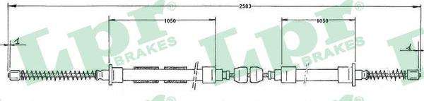 LPR C0605B - Трос, гальмівна система autocars.com.ua