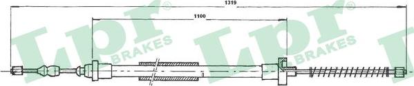 LPR C0606B - Трос, гальмівна система autocars.com.ua