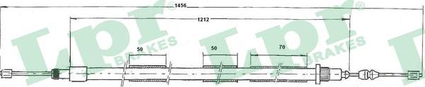 LPR C0608B - Трос, гальмівна система autocars.com.ua