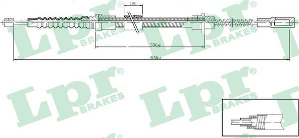 LPR C0647B - Трос, гальмівна система autocars.com.ua