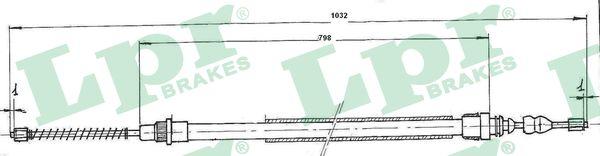 LPR C0660B - Трос, гальмівна система autocars.com.ua