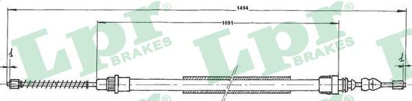 LPR C0698B - Трос, гальмівна система autocars.com.ua