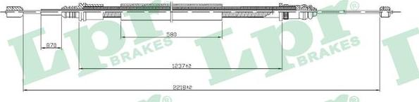 LPR C0704B - Тросик, cтояночный тормоз avtokuzovplus.com.ua