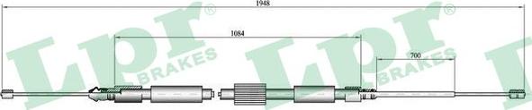 LPR C0714B - Трос, гальмівна система autocars.com.ua