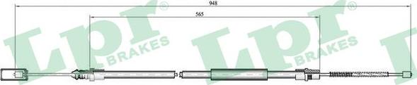 LPR C0723B - Трос, гальмівна система autocars.com.ua