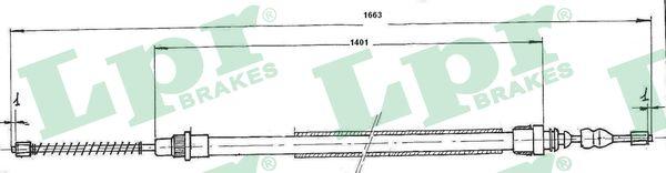 LPR C0725B - Трос, гальмівна система autocars.com.ua