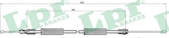 LPR C0735B - Трос, гальмівна система autocars.com.ua