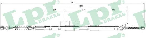 LPR C0870B - Трос, гальмівна система autocars.com.ua