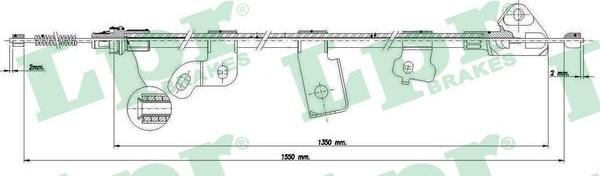 LPR C0889B - Тросик, cтояночный тормоз avtokuzovplus.com.ua
