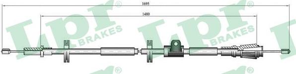 LPR C0914B - Трос, гальмівна система autocars.com.ua