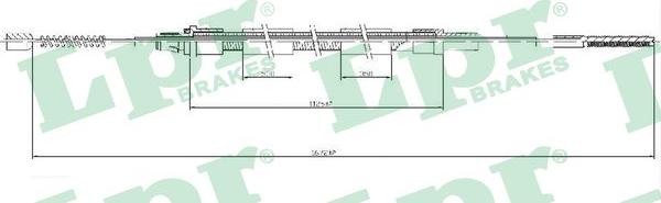 LPR C0931B - Трос, гальмівна система autocars.com.ua