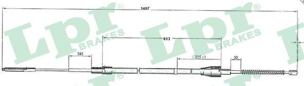 LPR C0950B - Тросик, cтояночный тормоз avtokuzovplus.com.ua