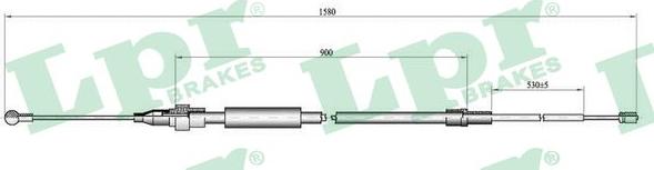 LPR C0967B - Трос, гальмівна система autocars.com.ua