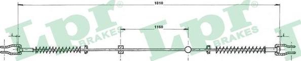 LPR C0987B - Трос, гальмівна система autocars.com.ua