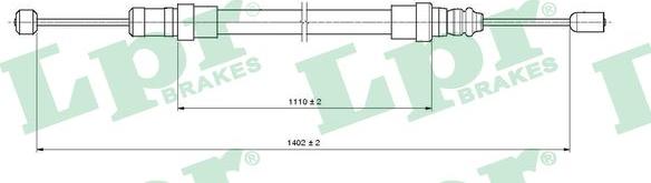 LPR C0997B - Трос, гальмівна система autocars.com.ua