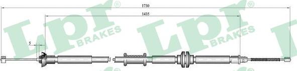 LPR C1012B - Тросик, cтояночный тормоз autodnr.net