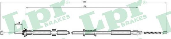 LPR C1023B - Тросик, cтояночный тормоз avtokuzovplus.com.ua