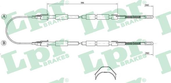 LPR C1032B - Трос, гальмівна система autocars.com.ua