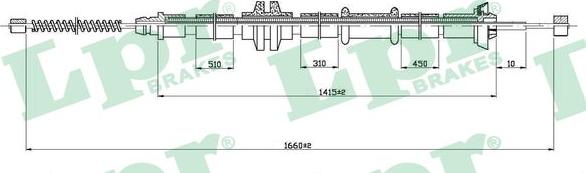 LPR C1042B - Трос, гальмівна система autocars.com.ua