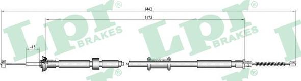 LPR C1085B - Трос, гальмівна система autocars.com.ua