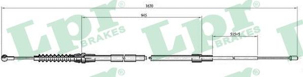 LPR C1098B - Тросик, cтояночный тормоз avtokuzovplus.com.ua