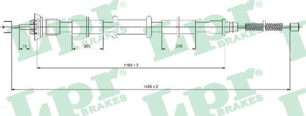 LPR C1247B - Трос, гальмівна система autocars.com.ua