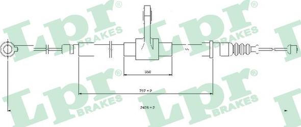 LPR C1416B - Трос, гальмівна система autocars.com.ua