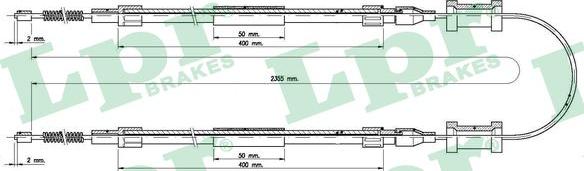 LPR C1483B - Трос, гальмівна система autocars.com.ua