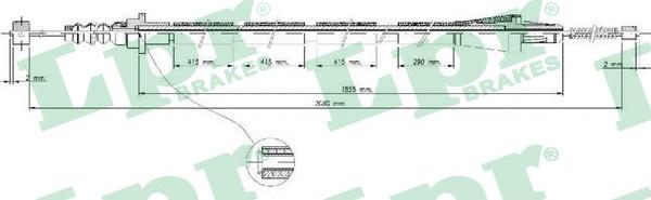 LPR C1542B - Трос, гальмівна система autocars.com.ua