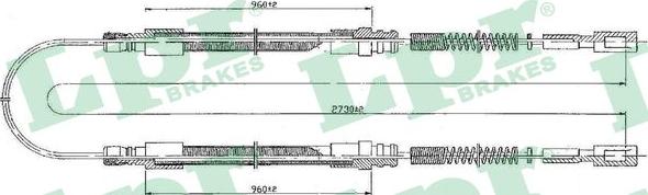 LPR C1546B - Трос, гальмівна система autocars.com.ua