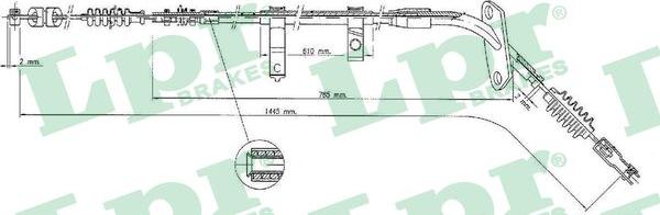 LPR C1549B - Трос, гальмівна система autocars.com.ua