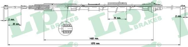 LPR C1578B - Трос, гальмівна система autocars.com.ua