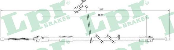 LPR C1616B - Трос, гальмівна система autocars.com.ua
